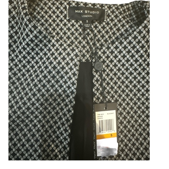 Max Studio Black & White Textured Knit Coat Jacket | Size S - Picture 6 of 9